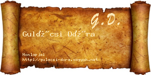 Gulácsi Dóra névjegykártya