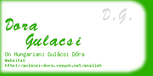 dora gulacsi business card