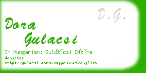 dora gulacsi business card